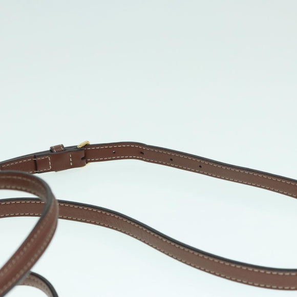 BURBERRY Hand Bag Canvas 2way White Gold Brown Auth 93824V