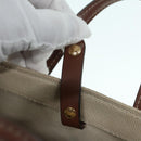 BURBERRY Hand Bag Canvas 2way White Gold Brown Auth 93824V-21