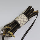 CELINE Macadam Canvas Accessory Pouch PVC Leather White Gold Auth 93826AV-6