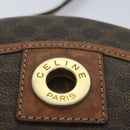 CELINE Macadam Canvas Shoulder Bag PVC Leather Brown Gold Auth 93827-17