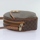 CELINE Macadam Canvas Shoulder Bag PVC Leather Brown Gold Auth 93827-3