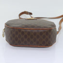 CELINE Macadam Canvas Shoulder Bag PVC Leather Brown Gold Auth 93827-5