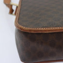 CELINE Macadam Canvas Shoulder Bag PVC Leather Brown Gold Auth 93829-15