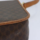 CELINE Macadam Canvas Shoulder Bag PVC Leather Brown Gold Auth 93829-16