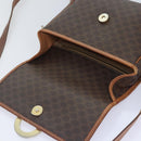 CELINE Macadam Canvas Shoulder Bag PVC Leather Brown Gold Auth 93829-18
