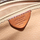 CELINE Macadam Canvas Shoulder Bag PVC Leather Brown Gold Auth 93829-12