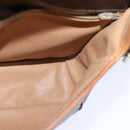 CELINE Macadam Canvas Shoulder Bag PVC Leather Brown Gold Auth 93829-19