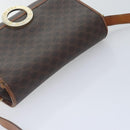 CELINE Macadam Canvas Shoulder Bag PVC Leather Brown Gold Auth 93829-6