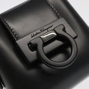 Salvatore Ferragamo Gancini Hand Bag Leather Black Auth 93834AM-18
