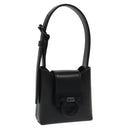 Salvatore Ferragamo Gancini Hand Bag Leather Black Auth 93834AM-1
