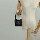 Salvatore Ferragamo Gancini Hand Bag Leather Black Auth 93834AM-23