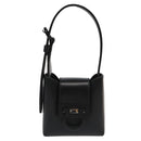 Salvatore Ferragamo Gancini Hand Bag Leather Black Auth 93834AM-13