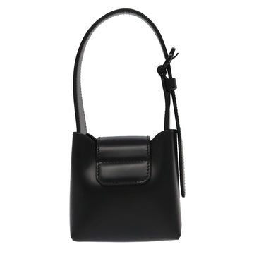 Salvatore Ferragamo Gancini Hand Bag Leather Black Auth 93834AM - 0