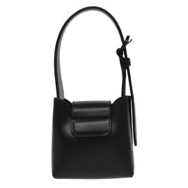 Salvatore Ferragamo Gancini Hand Bag Leather Black Auth 93834AM - 0
