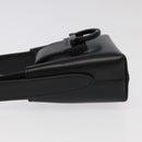 Salvatore Ferragamo Gancini Hand Bag Leather Black Auth 93834AM-4