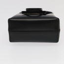 Salvatore Ferragamo Gancini Hand Bag Leather Black Auth 93834AM-5