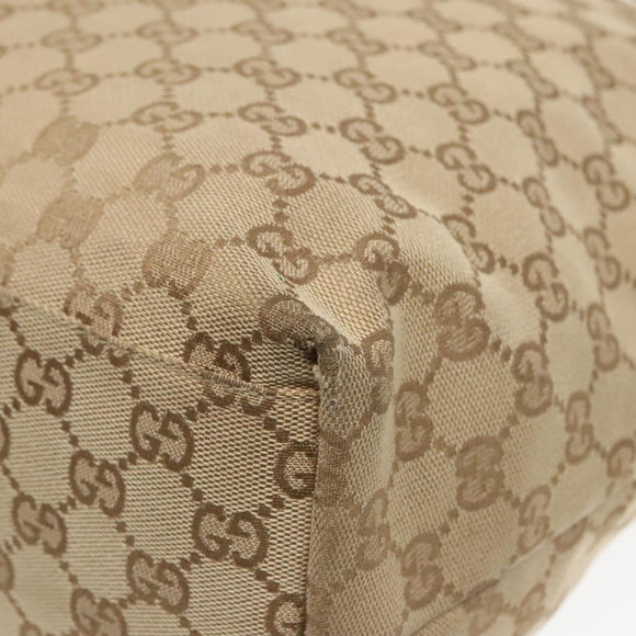 GUCCI GG Canvas Tote Bag Beige 155524 Auth 93858