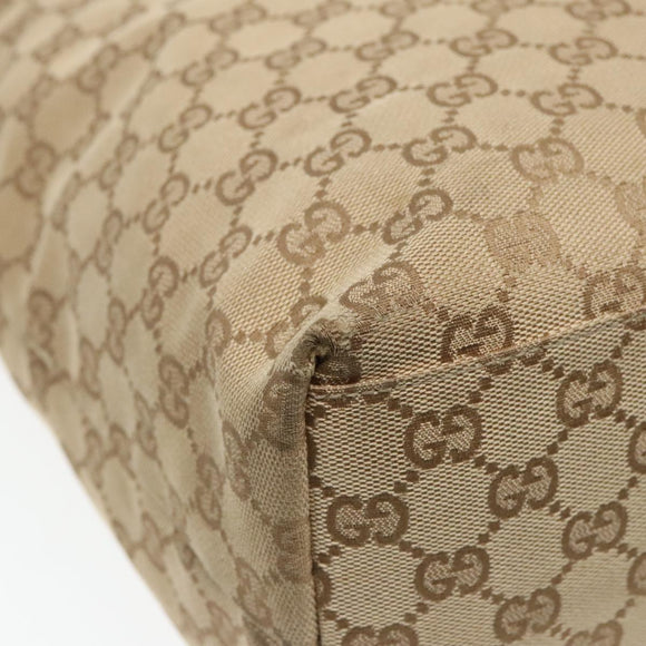 GUCCI GG Canvas Tote Bag Beige 155524 Auth 93858
