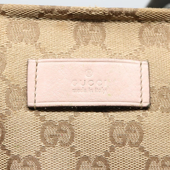 GUCCI GG Canvas Tote Bag Beige 155524 Auth 93858