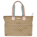 GUCCI GG Canvas Tote Bag Beige 155524 Auth 93858-13