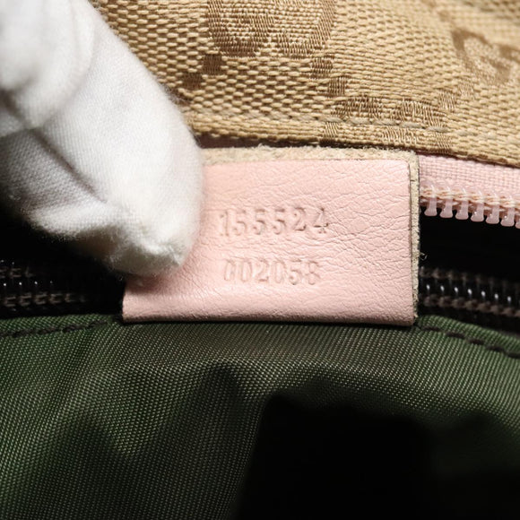 GUCCI GG Canvas Tote Bag Beige 155524 Auth 93858