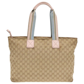 GUCCI GG Canvas Tote Bag Beige 155524 Auth 93858 - 0