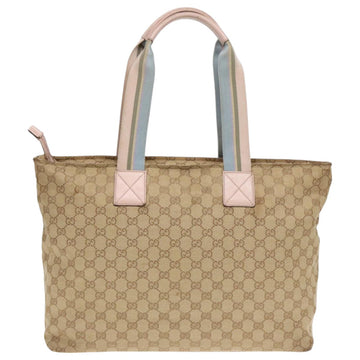 GUCCI GG Canvas Tote Bag Beige 155524 Auth 93858 - 0