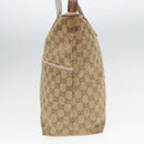 GUCCI GG Canvas Tote Bag Beige 155524 Auth 93858-4