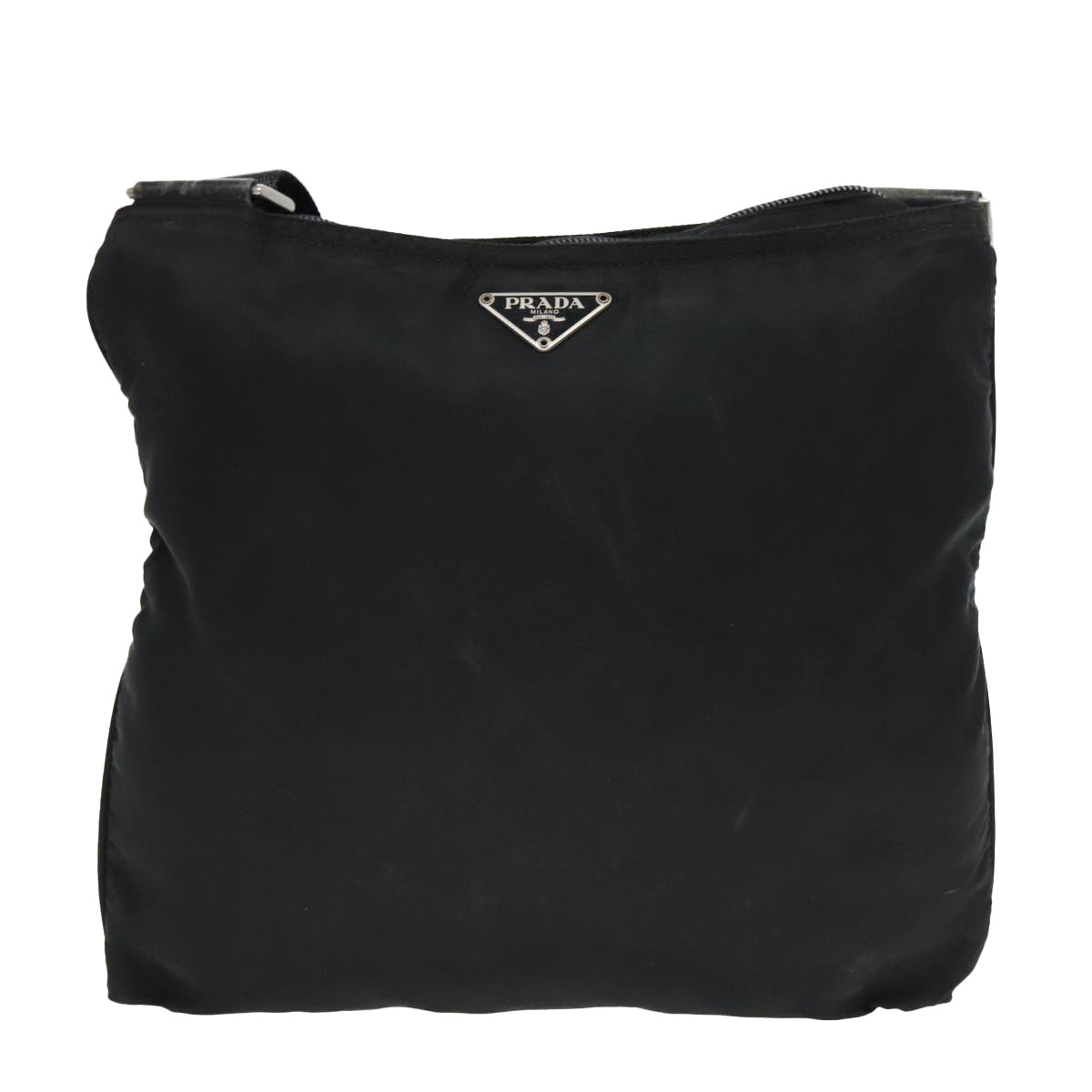 PRADA Shoulder Bag Nylon Black Auth 93870