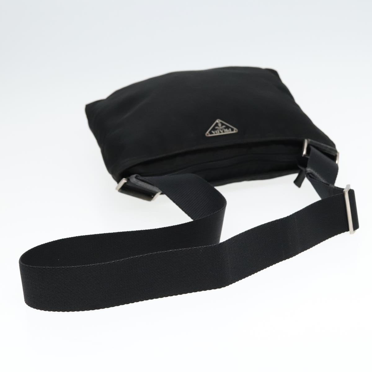 PRADA Shoulder Bag Nylon Black Auth 93870