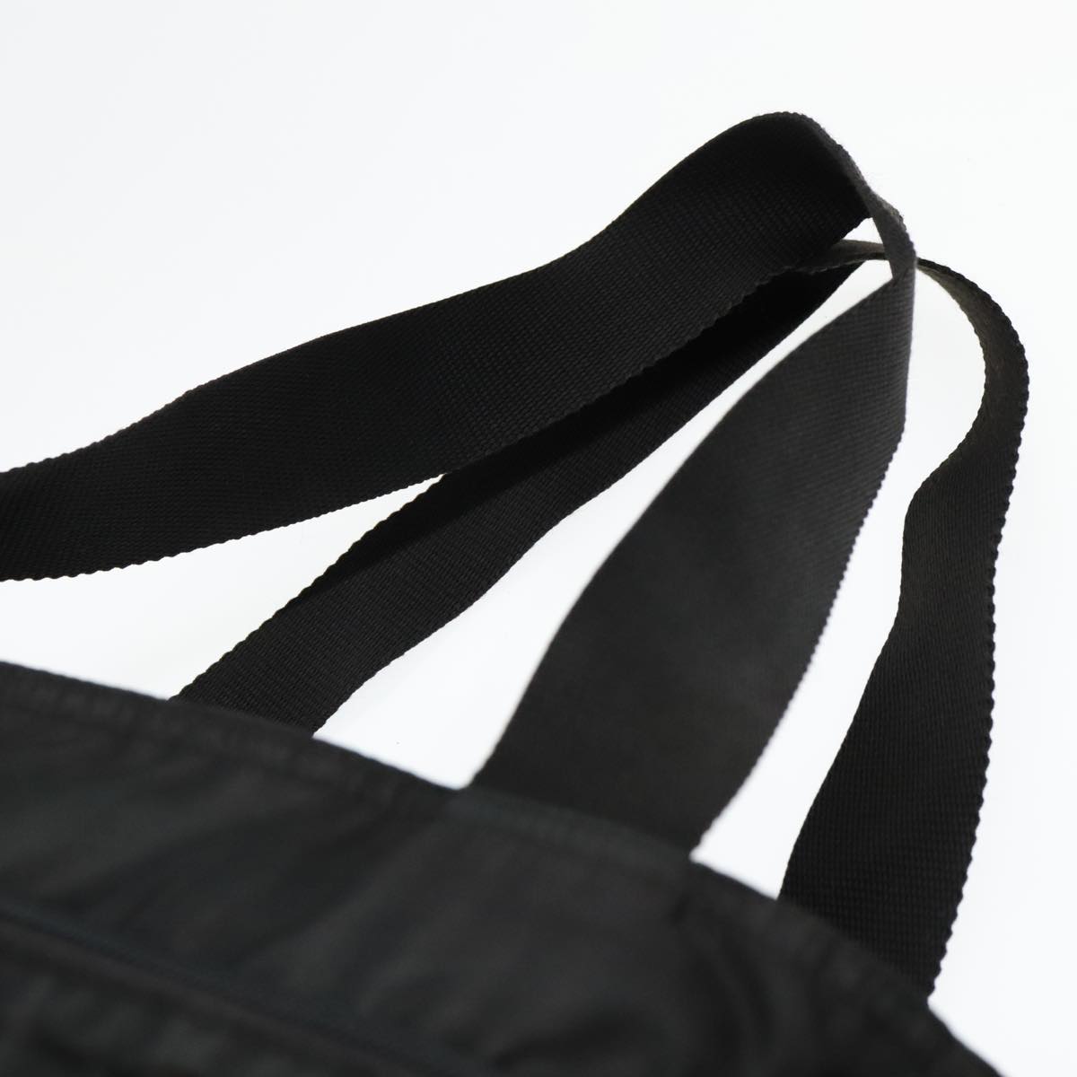 PRADA Tote Bag Nylon Black Auth 93873