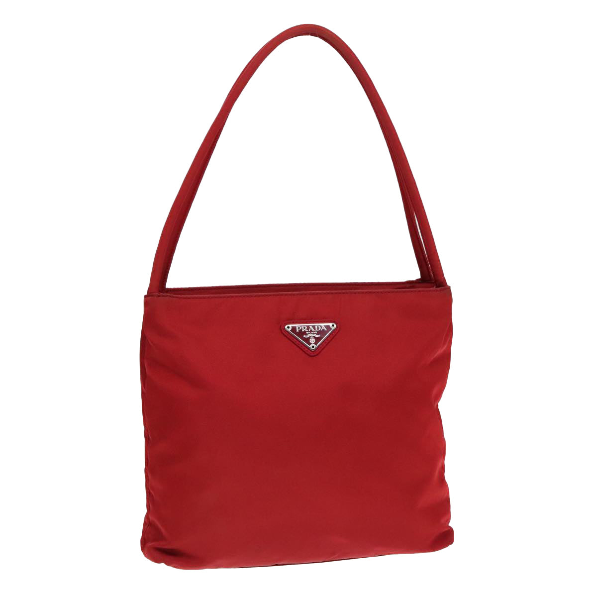 PRADA Tote Bag Nylon Red Auth 93876