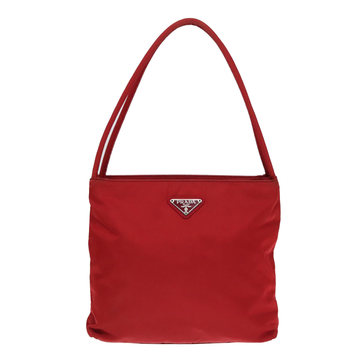 PRADA Tote Bag Nylon Red Auth 93876