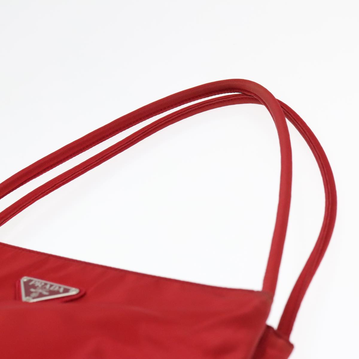 PRADA Tote Bag Nylon Red Auth 93876