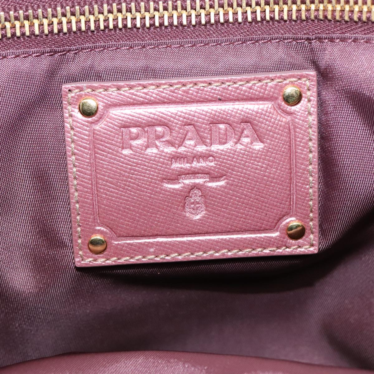 PRADA Tote Bag Nylon Pink Auth 93878