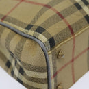 BURBERRY Nova Check Hand Bag PVC Beige Auth 93887-11