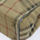 BURBERRY Nova Check Hand Bag PVC Beige Auth 93887-12