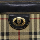 BURBERRY Nova Check Hand Bag PVC Beige Auth 93887-17