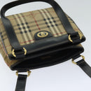 BURBERRY Nova Check Hand Bag PVC Beige Auth 93887-6