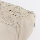 CHANEL Chain Shoulder Bag Leather White CC Auth 93890-11