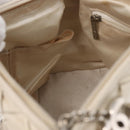 CHANEL Chain Shoulder Bag Leather White CC Auth 93890-18