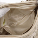 CHANEL Chain Shoulder Bag Leather White CC Auth 93890-20