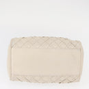 CHANEL Chain Shoulder Bag Leather White CC Auth 93890-9