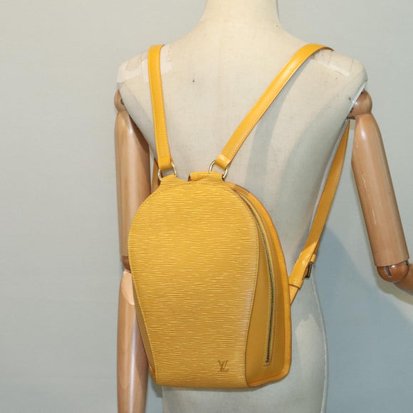 LOUIS VUITTON Epi Mabillon Backpack Yellow M52239 LV Auth 93891