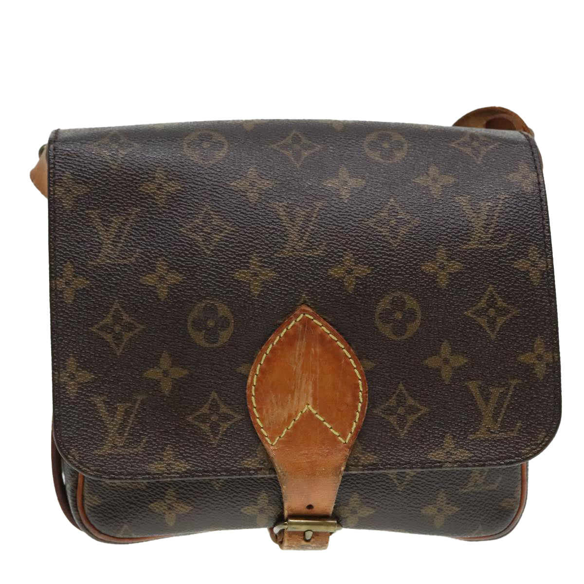 LOUIS VUITTON Monogram Cartouchiere MM Shoulder Bag M51253 LV Auth 93953