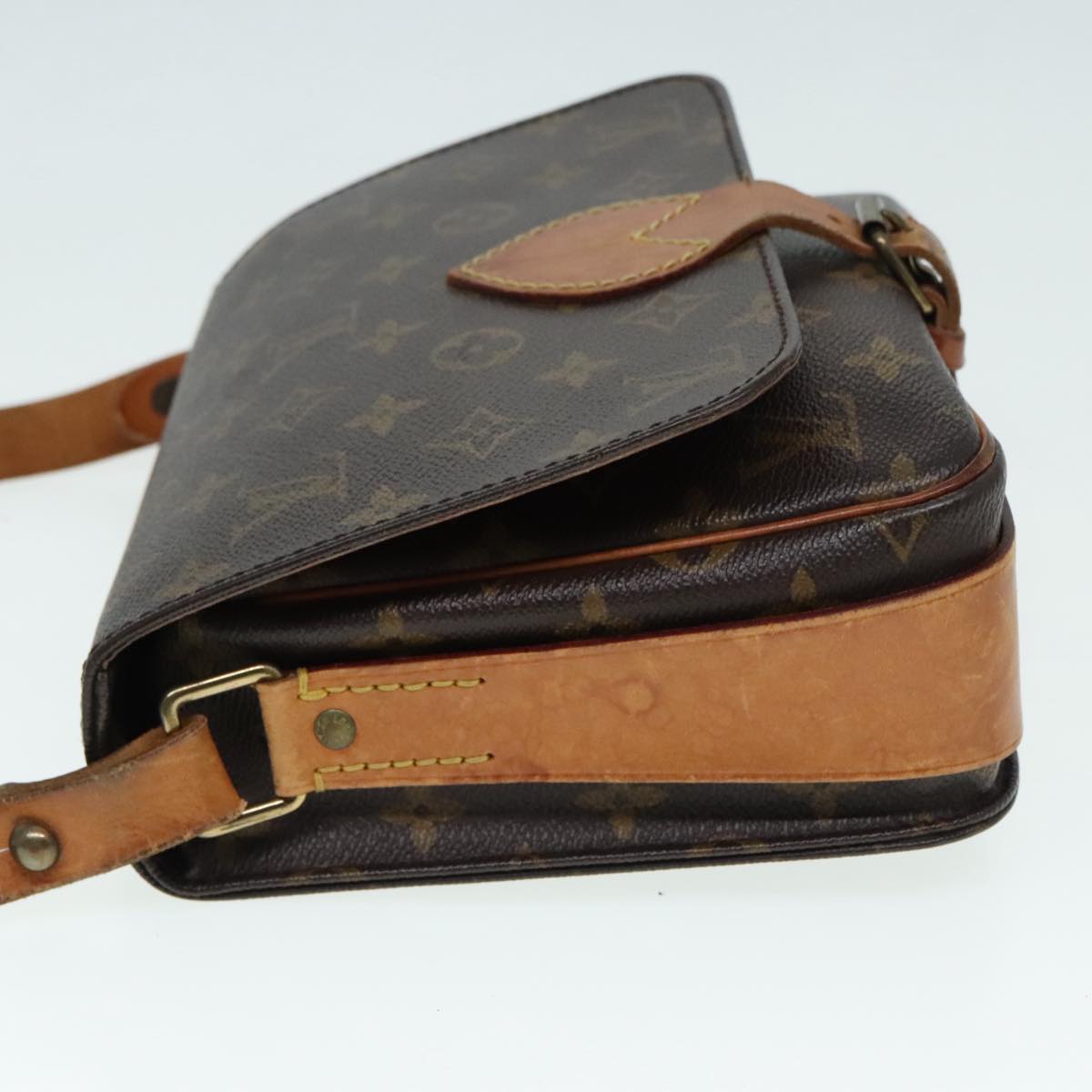 LOUIS VUITTON Monogram Cartouchiere MM Shoulder Bag M51253 LV Auth 93953