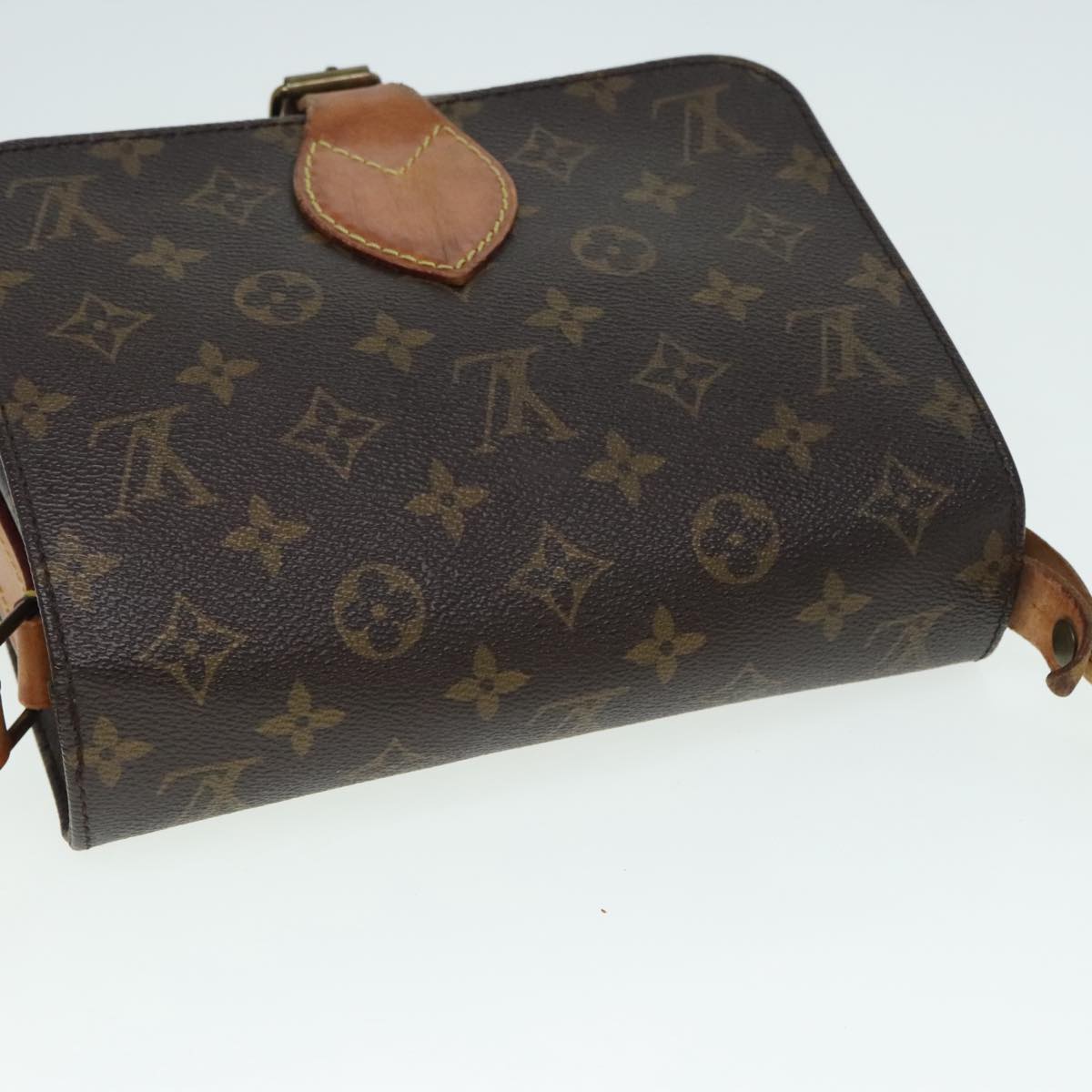 LOUIS VUITTON Monogram Cartouchiere MM Shoulder Bag M51253 LV Auth 93953