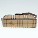 Burberrys Nova Check Shoulder Bag PVC Beige Gold Auth 93955-5