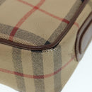 Burberrys Nova Check Shoulder Bag PVC Beige Gold Auth 93955-9