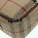 Burberrys Nova Check Shoulder Bag PVC Beige Gold Auth 93955-15